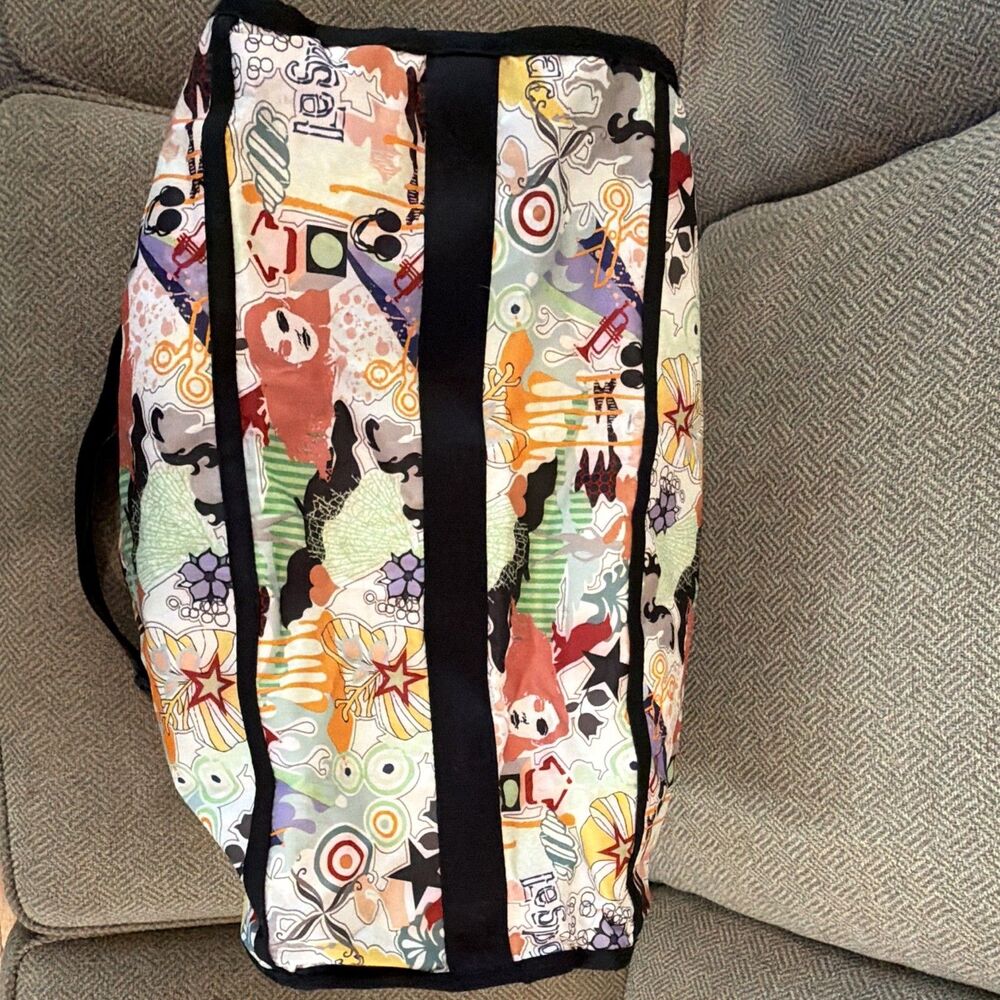 LeSportsac Women’s Large Retired Art School Print Travel Weekender Duffle Zip - Picture 12 of 15